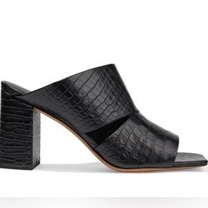 Vince Nelda Cutout Croc Block Square Toe Size 8.